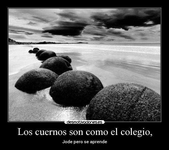 Los cuernos son como el colegio, - Jode pero se aprende
