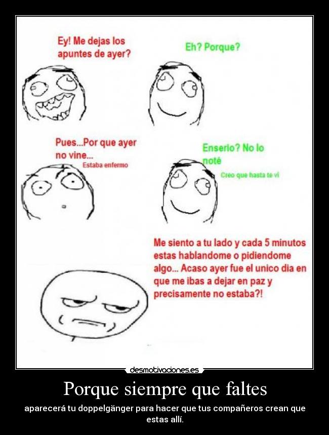 carteles doppelganger doble malvado companero ciego todos nos pasado desmotivaciones