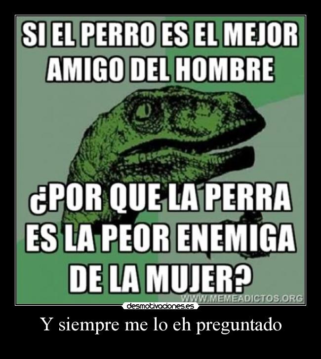 Y siempre me lo eh preguntado -