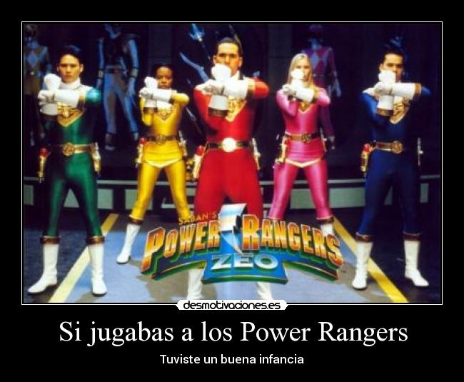 carteles power rangers jugar infancia desmotivaciones