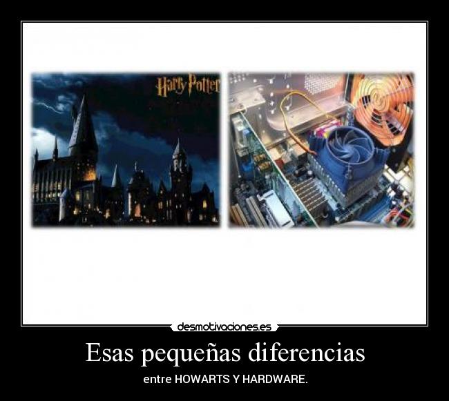 Esas pequeñas diferencias - entre HOWARTS Y HARDWARE.