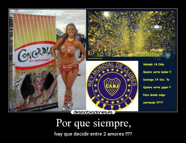 Por que siempre, - hay que decidir entre 2 amores !!??