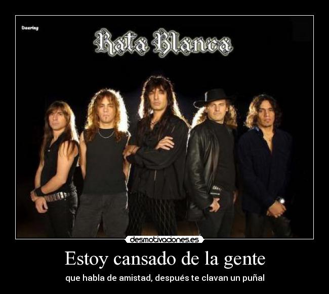 Estoy cansado de la gente -