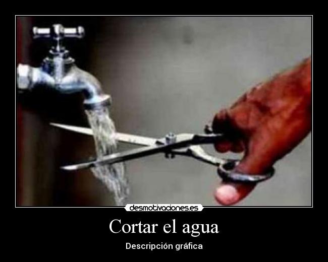 Cortar el agua - Descripción gráfica