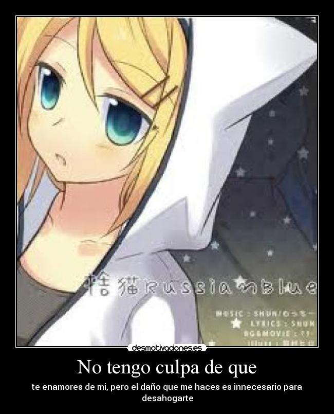 No tengo culpa de que - 