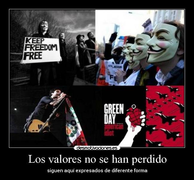 Los valores no se han perdido - siguen aquí expresados de diferente forma