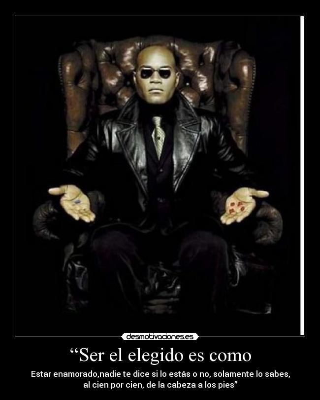 “Ser el elegido es como - 