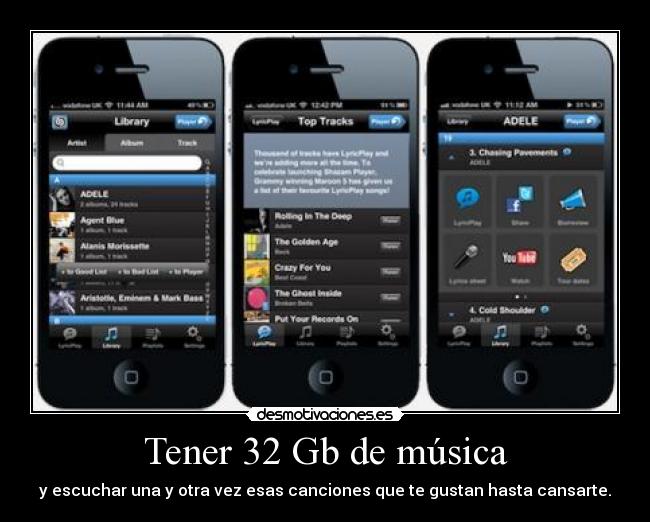 Tener 32 Gb de música -