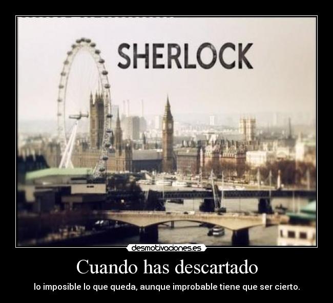 carteles sherlock holmes sir arthur conan doyle desmotivaciones