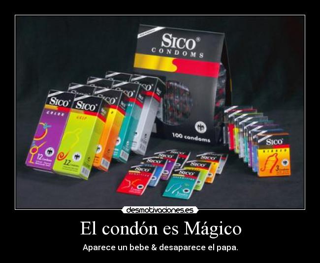 carteles condones magicos desmotivaciones