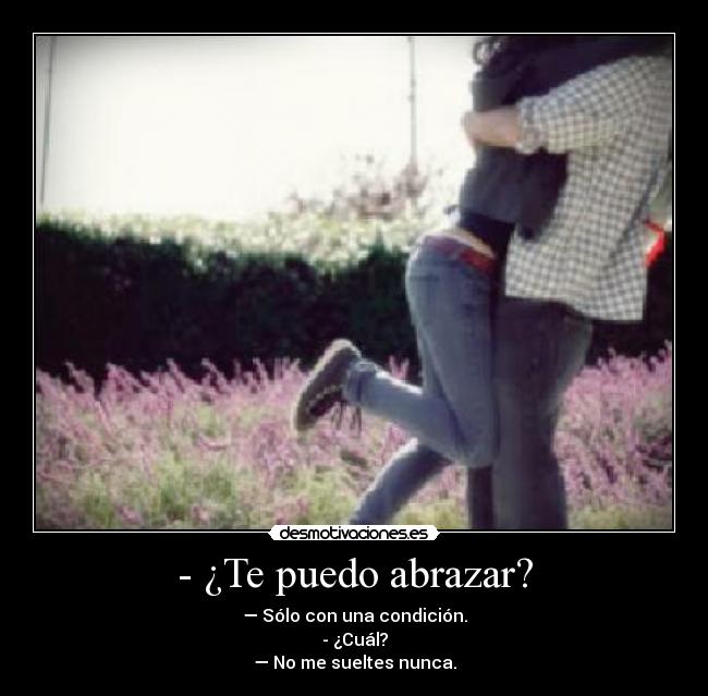 - ¿Te puedo abrazar? -