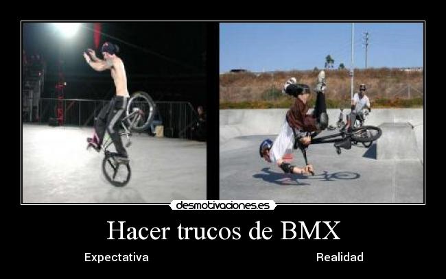 Hacer trucos de BMX -