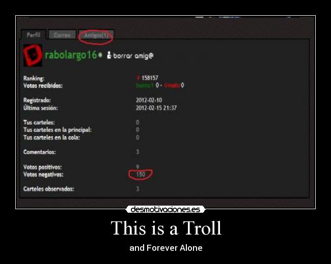 This is a Troll - and Forever Alone