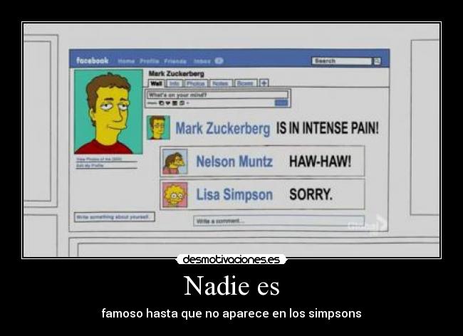 Nadie es - famoso hasta que no aparece en los simpsons