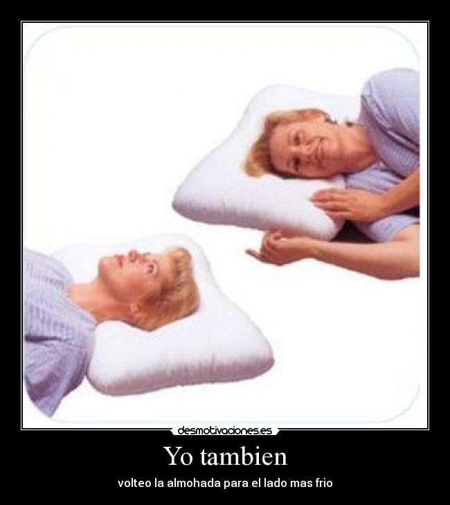Yo tambien - volteo la almohada para el lado mas frio