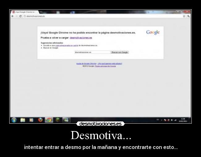 Desmotiva... - intentar entrar a desmo por la mañana y encontrarte con esto...