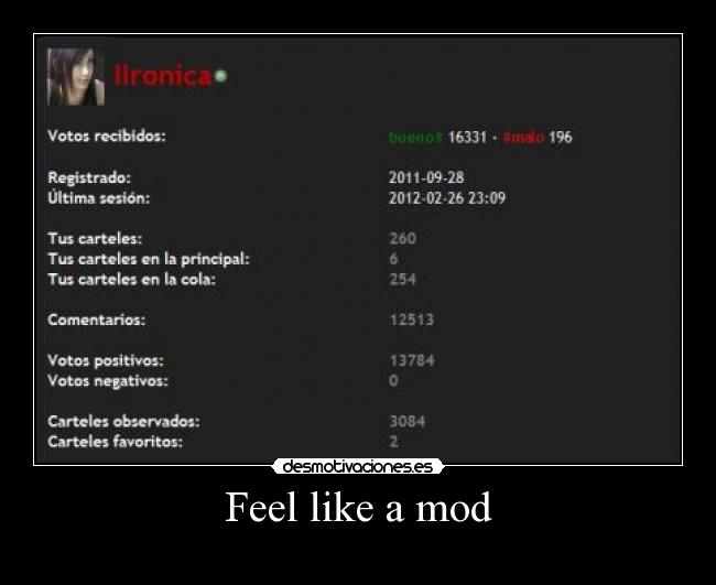 Feel like a mod -