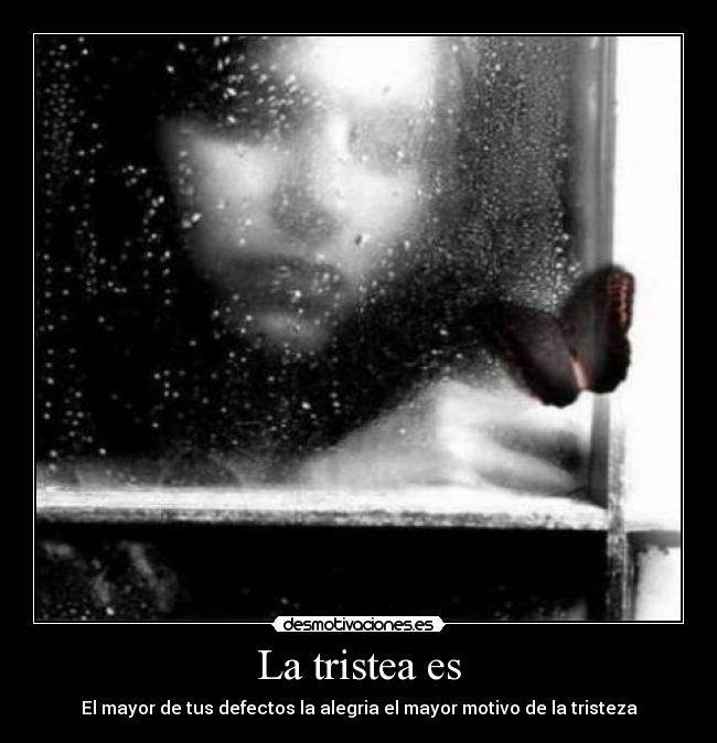 La tristea es - El mayor de tus defectos la alegria el mayor motivo de la tristeza