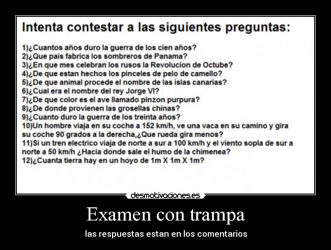 Examen con trampa - 