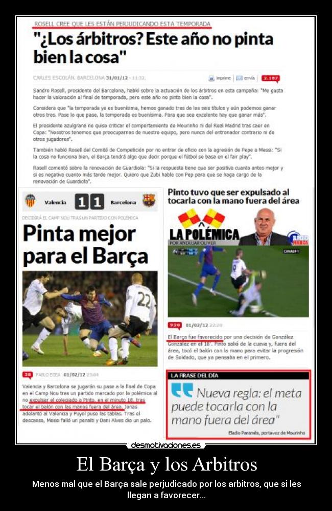 El Barça y los Arbitros -