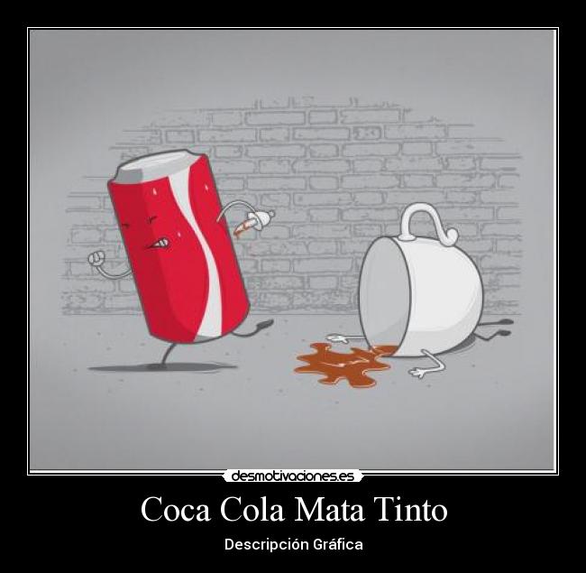 Coca Cola Mata Tinto - Descripción Gráfica