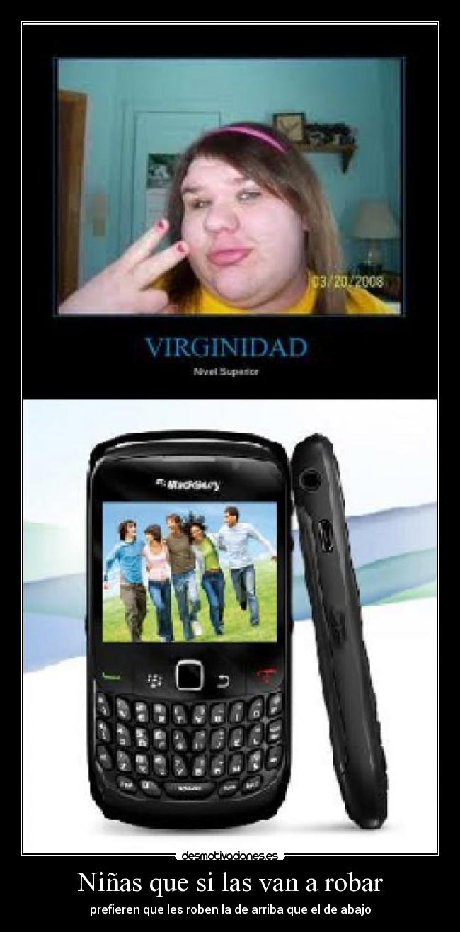 Niñas que si las van a robar - prefieren que les roben la de arriba que el de abajo