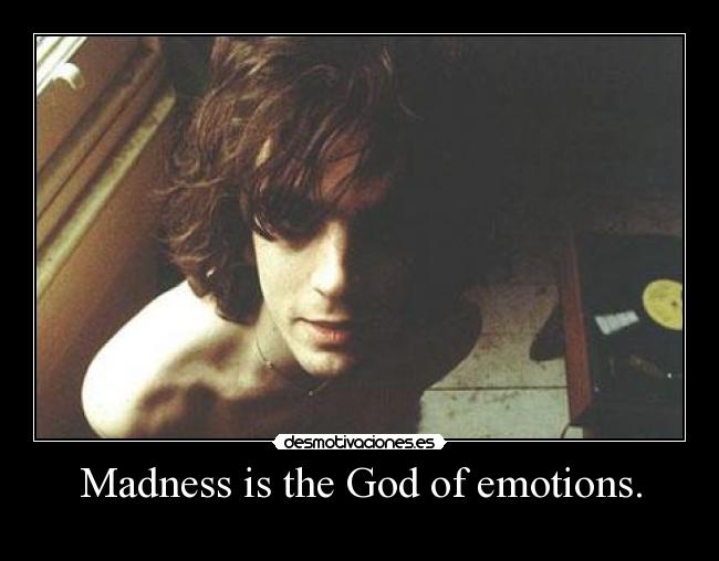Madness is the God of emotions. - 