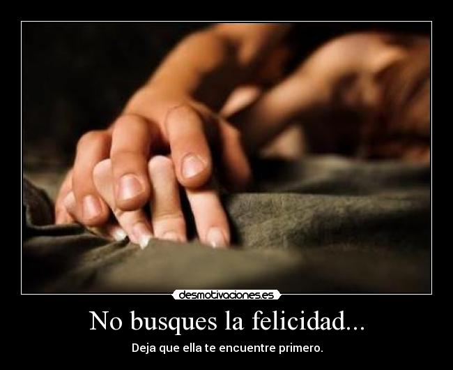 No busques la felicidad... - 