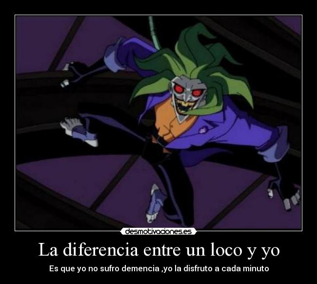 La diferencia entre un loco y yo -