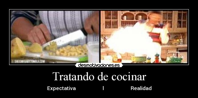 Tratando de cocinar - Expectativa l Realidad
