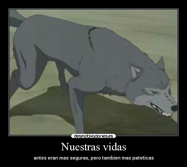 carteles tsume wolfs rain mejor una vida arriesgada pero que puedas vivir que una vida segura patetica desmotivaciones