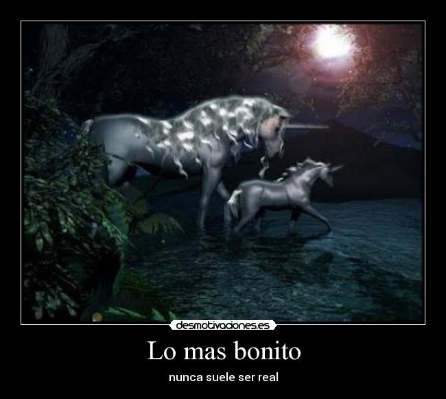 Lo mas bonito - nunca suele ser real