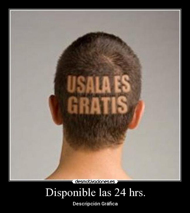 Disponible las 24 hrs. - Descripción Gráfica