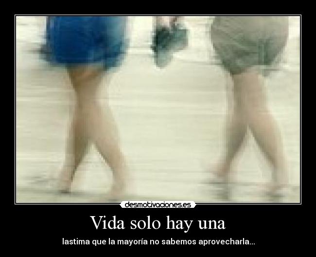 Vida solo hay una -