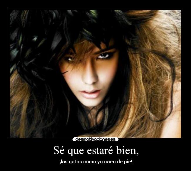 Sé que estaré bien, - ¡las gatas como yo caen de pie!