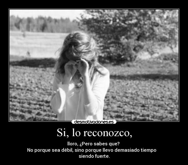 Si, lo reconozco, -