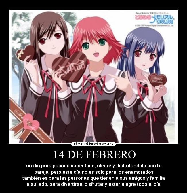 carteles anime otaku sanvalentin desmotivaciones