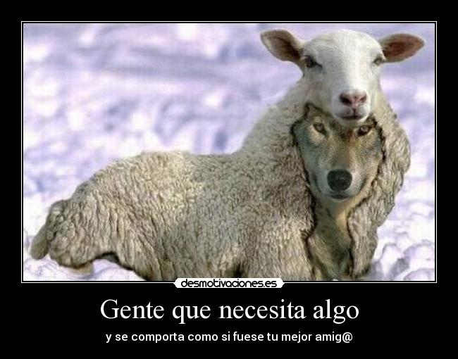 Gente que necesita algo - y se comporta como si fuese tu mejor amig@