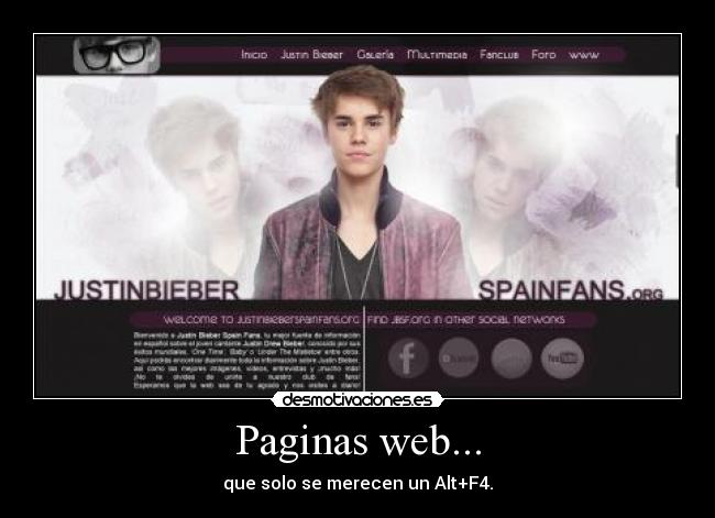 Paginas web... - que solo se merecen un Alt+F4.