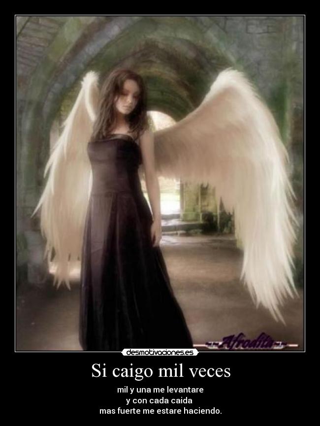 Si caigo mil veces - mil y una me levantare
y con cada caida
mas fuerte me estare haciendo.