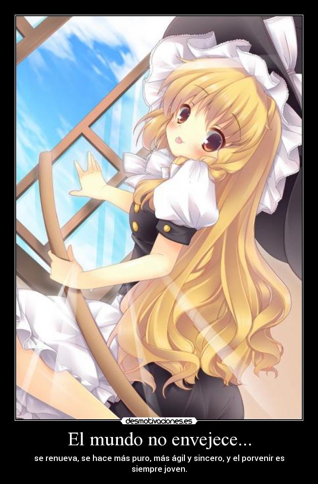 carteles mundo marisa kirisame desmotivaciones