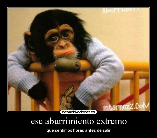 ese aburrimiento extremo - que sentimos horas antes de salir