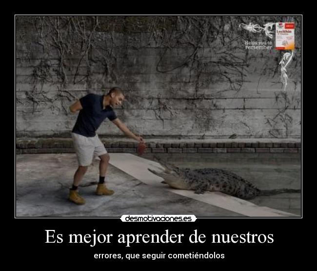 Es mejor aprender de nuestros - errores, que seguir cometiéndolos