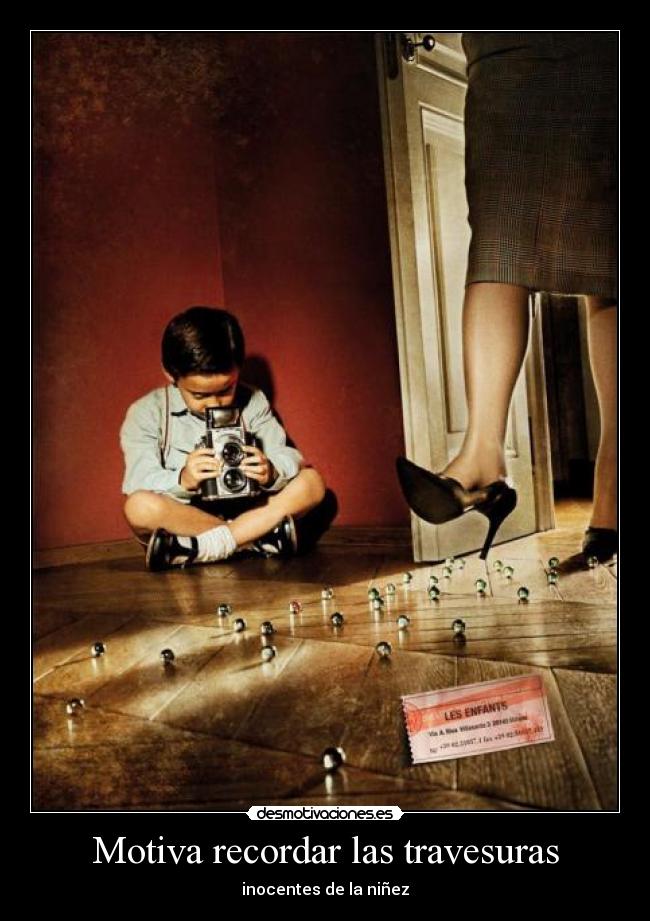 Motiva recordar las travesuras - inocentes de la niñez
