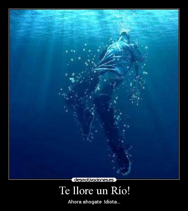 Te llore un Río! - Ahora ahogate  Idiota...