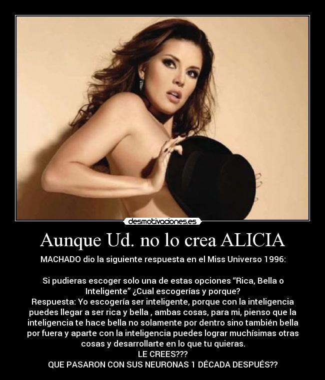 Aunque Ud. no lo crea ALICIA - 