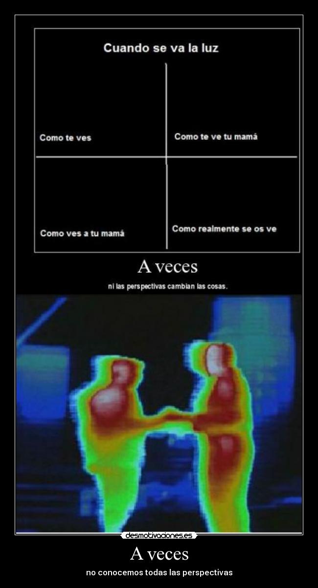 A veces - no conocemos todas las perspectivas