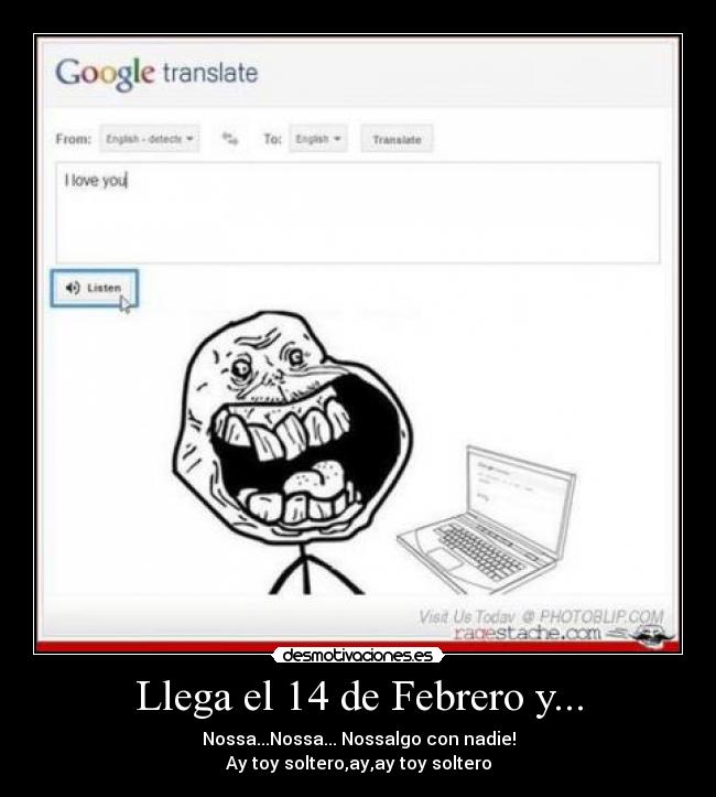 Llega el 14 de Febrero y... -