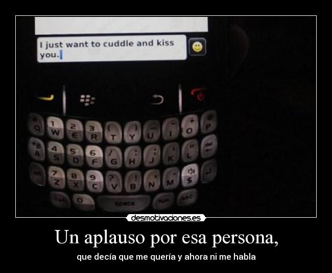 Un aplauso por esa persona, - 