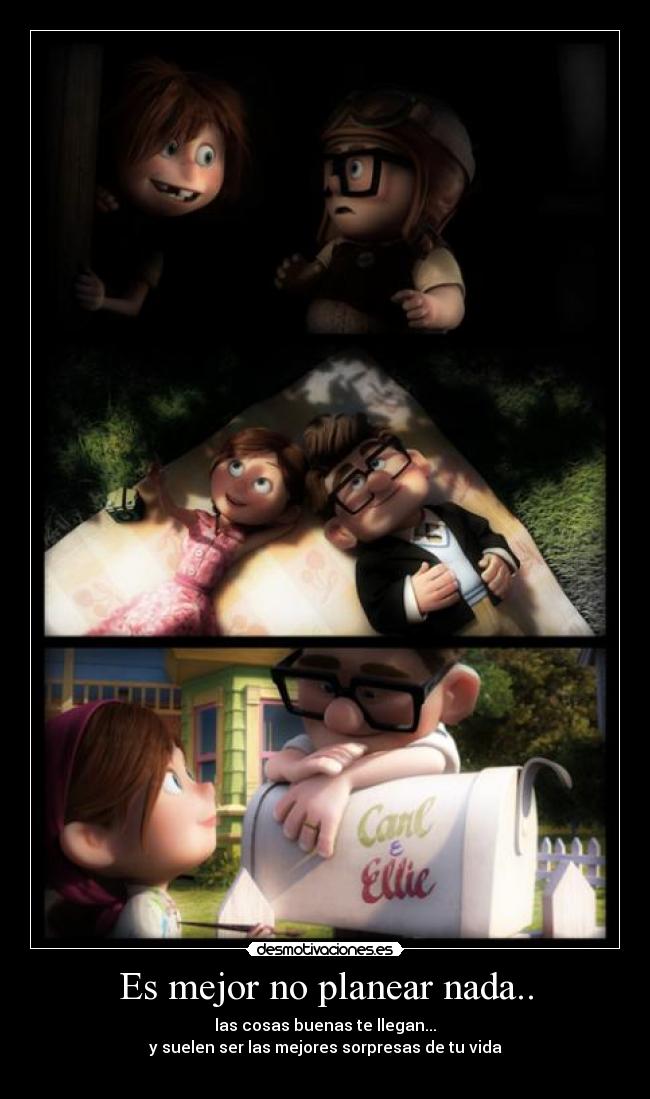 Es mejor no planear nada.. - las cosas buenas te llegan...
y suelen ser las mejores sorpresas de tu vida
♥